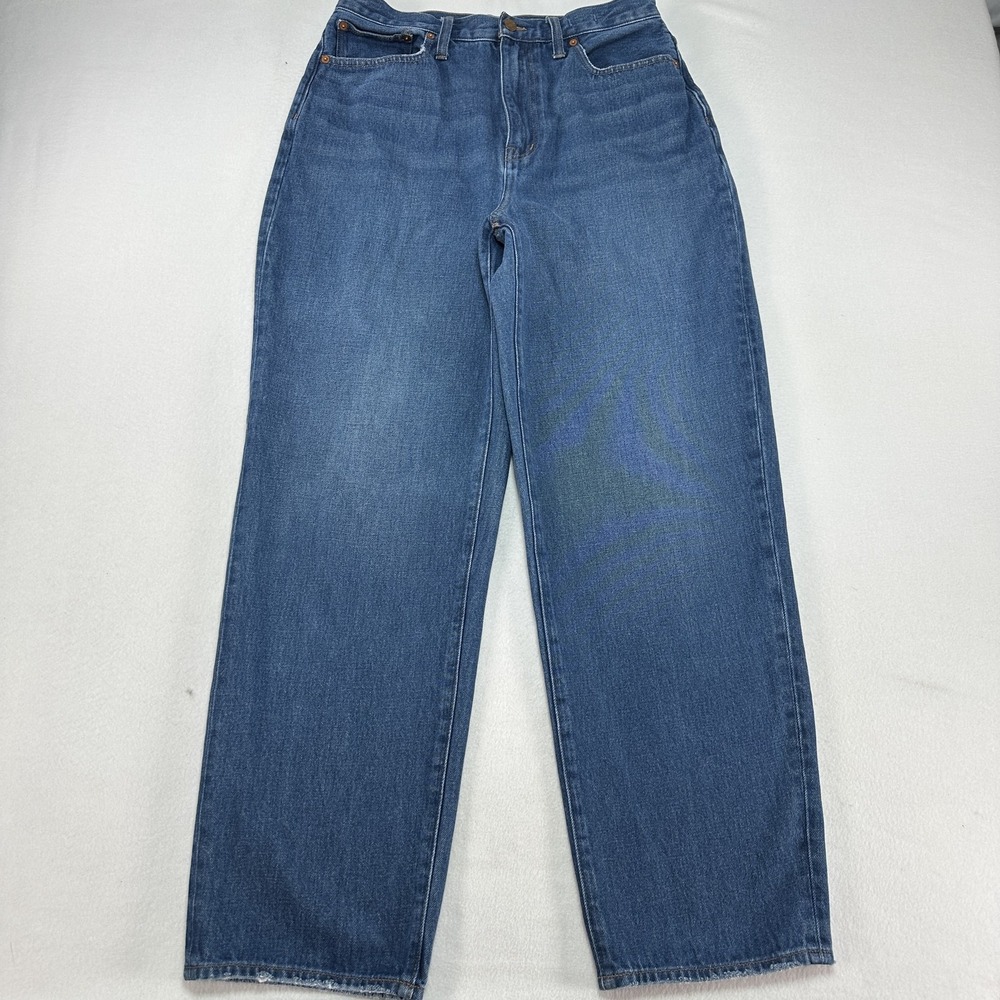 Madewell Baggy Straight Jeans Womens 30 Blue High Rise Relaxed Denim Medium Wash
